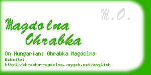 magdolna ohrabka business card